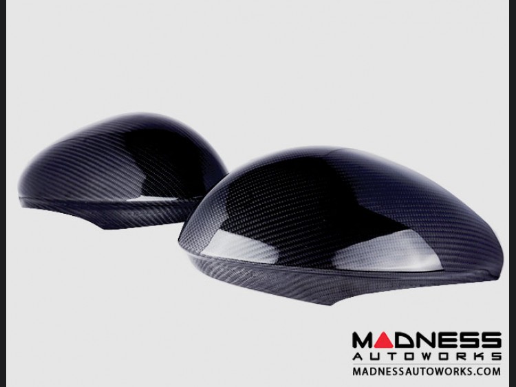 Maserati Grecale Mirror Covers - Carbon Fiber - Full Replacements - Feroce Carbon - w/ Factory Clips 